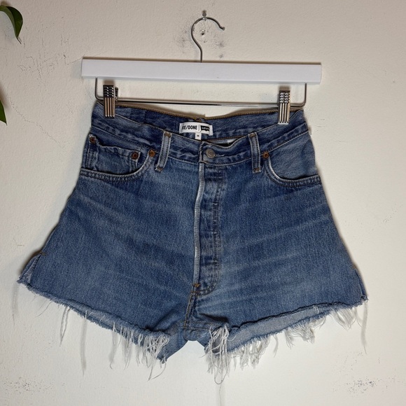 Re/done Levi’s cut off shorts raw hem - Picture 1 of 6